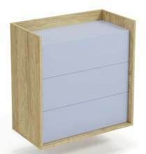 Kummut Halmar Mobius 3S, 78 x 41 x 83 cm, tamm/sinine