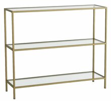 Põrandariiul Kalune Design D101, 30 x 100 x 85 cm, läbipaistev/kuldne
