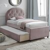 Voodi Home4you Lara, 90 x 205 cm, roosa
