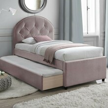 Voodi Home4You Lara, 90 x 200 cm, madratsiga Harmony Uno, roosa