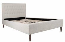 Voodi ühekohaline Home4You Emilia 28806, 120 x 200 cm, beež, ilma madratsita, põhjalippidega