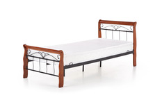 Voodi Halmar Veronica 90, 90 cm, antiikne kirsipunane/must