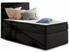 Voodi ühekohaline Eltap Rocco Soft 11 Right, 90 x 200 cm, must, madratsiga