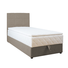 Kontinentaalvoodi Home4You Levi, 90 x 200 cm, madratsiga, tume beež