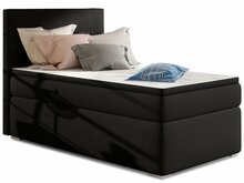 Voodi ühekohaline Eltap Rocco Soft 11 Right, 90 x 200 cm, must, madratsiga