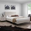 Voodi Home4you Emilia, 90 x 200 cm, koos madratsiga Harmony Delux, beež