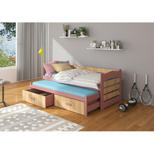 Voodi Adrk Furniture Tiarro, 80 x 180 cm, pruun/roosa