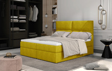 Voodi NORE Amber, 140 x 200 cm, kollane