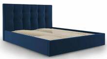 Voodi Micadoni Home Phaedra Velvet MICBF14065F1PHAEDRA5, 140 x 200 cm, tumesinine, ilma madratsita, koos põhjalippidega