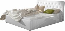 Voodi kahekohaline Eltap Milano Soft 17, 200 x 200 cm, valge, ilma madratsita, põhjalippidega