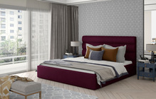 Voodi kahekohaline Eltap Caramel Mat Velvet 68, 140 x 200 cm, violetne, ilma madratsita