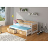 Laste kaheinimesevoodi turvapiirdega Adrk Furniture Tiarro, 80 x 180 cm, valge/pruun