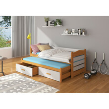 Laste kaheinimesevoodi Adrk Furniture Tiarro, 80 x 180 cm, pruun/hall