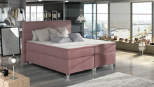 Voodi Amadeo Mat Velvet 63, 160 x 200 cm, roosa, madratsiga, põhjalippidega