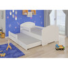 Laste kaheinimesevoodi turvapiirete ja madratsitega Adrk Furniture Pepe II, 160 x 80cm, valge