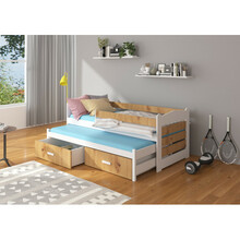 Lastevoodi Adrk Furniture Tiarro, 90 x 200 cm, valge/pruun