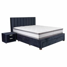Voodi Grace koos madratsiga Harmony Top, 160 x 200 cm, sinine