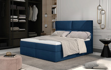 Kaheinimesevoodi Eltap Amber, 180 x 200 cm, tumesinine, koos madratsi ja põhjalippidega