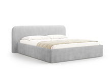 Kaheinimesevoodi panipaiga ja voodipõhjaga Micadoni Elizabeth, 180 x 200 cm, helehall