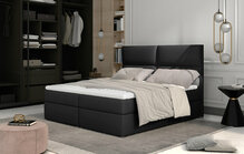 Voodi kahekohaline Eltap Amber Soft 11, 160 x 200 cm, must, madratsiga, põhjalippidega