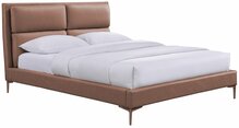 Voodi kahekohaline Home4You Lena Harmony Deluxe, 160 x 200 cm, pruun, koos madratsiga