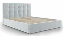 Voodi Micadoni Home Phaedra Velvet MICBF18065F1PHAEDRA6, 180 x 200 cm, helehall, ilma madratsita, põhjalippidega