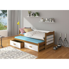 ADRK Furniture Tiarro, 80 x 180 cm, valge/pruun