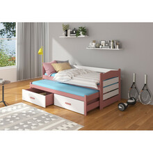 Lastevoodi Adrk Furniture Tiarro, 90 x 200 cm, roosa/valge