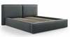 Voodi kahekohaline Micadoni Home Jodie MICBFD18078F1JODIE5, 180 x 200 cm, tumehall, ilma madratsita, põhjalippidega