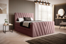 Voodi NORE Candice Velvetmat 24, 140 x 200 cm, roosa