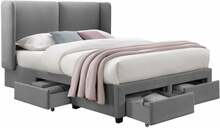 Voodi Home4you Sugi Harmony Top, 160 x 200 cm, hall, koos madratsiga