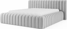 Voodi kahekohaline Eltap Carilla Monolith 85, 160 x 200 cm, hall, ilma madratsita, põhjalippidega