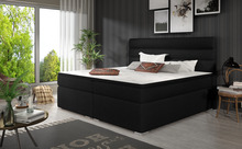 Kontinentaalvoodi Softy 160 x 200 cm, madratsiga, voodipesukastiga, must, Sawana 14, Eltap