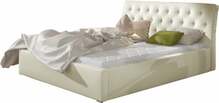 Voodi Eltap Milano Soft 33, 160 x 200 cm, helepruun/beež, ilma madratsita, koos põhjalippidega