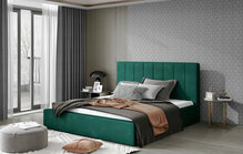 Voodi kahekohaline Eltap Audrey Kronos 19, 160 x 200 cm, ilma madratsita, põhjalippidega, tumeroheline