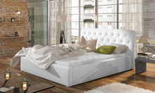 Voodi kahekohaline Eltap Milano Soft 17, 180 x 200 cm, valge, ilma madratsita, põhjalippidega
