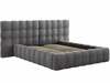 Voodi Micadoni Home Mamaia Velvet Double Headboard, 160 x 200 cm, hall, ilma madratsita, põhjalippidega