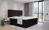 Kaheinimese kontinentaalvoodi Idris Mat Velvet 99, 140 x 200 cm, madratsiga, põhjalippidega, must, Eltap