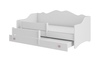 Laste kaheinimesevoodi koos madratsitega Adrk Furniture Emka II, 160 x 80 cm, valge/roosa