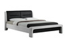 Voodi Halmar Cassandra 120, valge/must