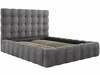 Voodi Micadoni Home Mamaia Velvet MICBF14051F1MAMAIA6, 140 x 200 cm, hall, ilma madratsita, põhjalippidega