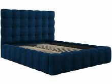 Voodi Micadoni Home Mamaia Velvet, 160 x 200 cm, ilma madratsita, sinine