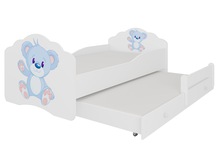 Lastevoodi Adrk Furniture Casimo II, Blue Bear, 80 x 160 cm, valge