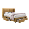 Voodi Sugi Harmony Duo, 160 x 200 cm, kollane, madratsiga
