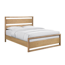 Voodi Home4you Ozzo Harmony Duo koos madratsiga, 160 x 200 cm, hele puit