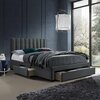 Voodi kahekohaline Home4you Grace, 160 x 200 cm, koos madratsiga Harmony Top Pocket, tumehall