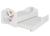 Laste kaheinimesevoodi koos madratsitega Adrk Furniture Casimo II Cat, 160 x 80 cm, valge