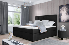 Voodi NORE Meron 18, 180 x 200 cm, madratsiga, must