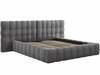 Voodi kahekohaline Micadoni Home Mamaia Velvet Double Headboard MICBFD18051F1MAMAIA6, 180 x 200 cm, hall, ilma madratsita, põhjalippidega