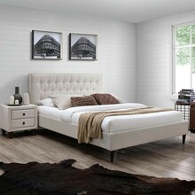 Voodi Emilia koos madratsiga Harmony Top, 160 x 200 cm, beež